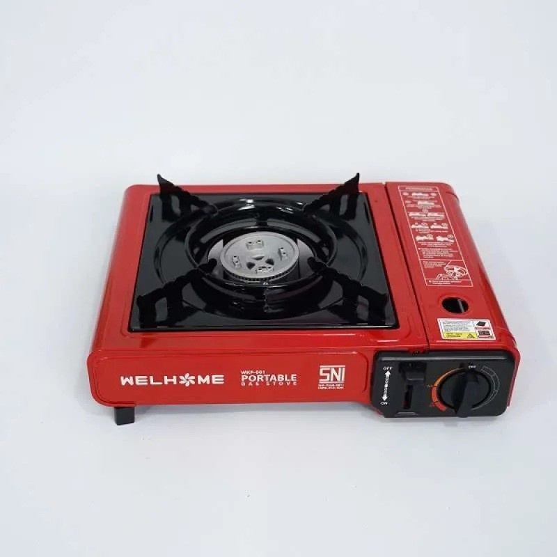 Welhome Kompor Gas Portable 2in1 1 Tungku WKP-001 / WKP001 / WKP 001 Kompor Travel