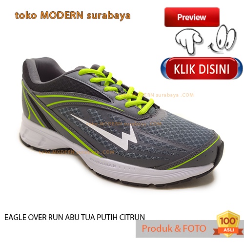 Sepatu pria olahraga running sneakers tali EAGLE OVER RUN