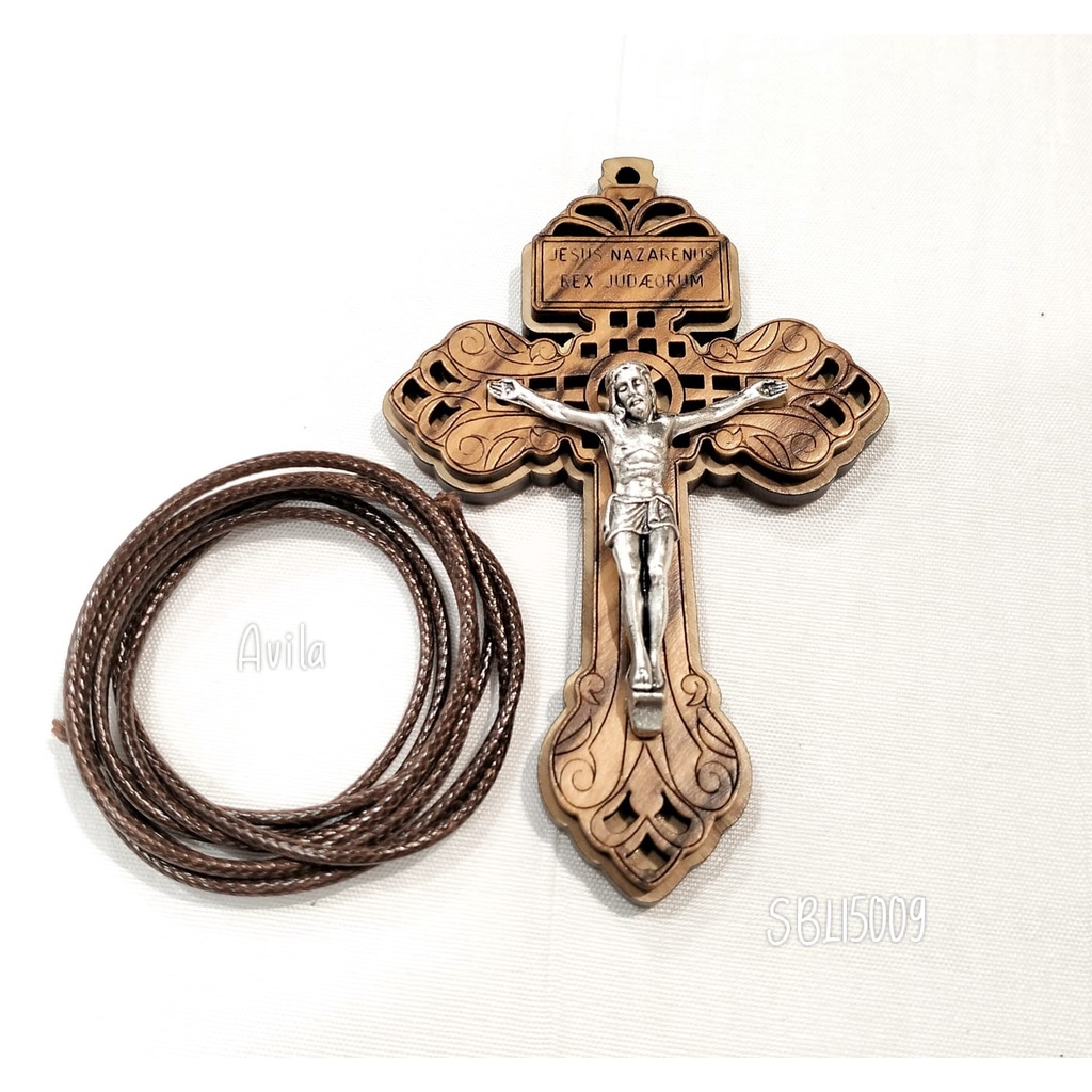 Kalung Bandul Salib Kayu Pardon Crucifix