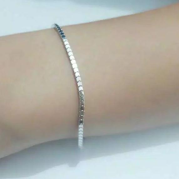 Best Seller COD GELANG TANGAN MILANO PERAK 925 LAPIS EMAS PUTIH - PERHIASAN SILVER WANITA - PERAK AS