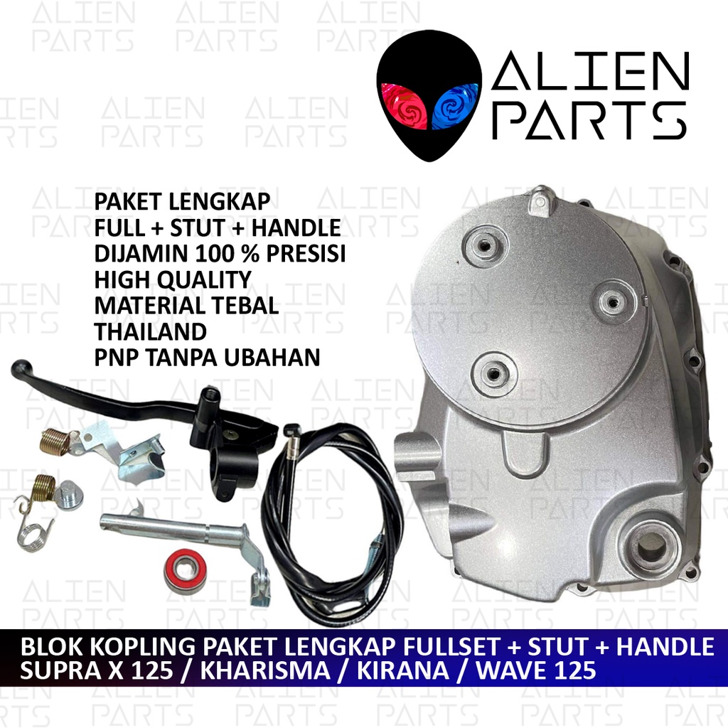 (COD) PAKET LENGKAP BLOK KOPLING PNP HONDA KHARISMA 125 SUPRA X 125 WAVE 125 KIRANA KARISMA HITAM SI