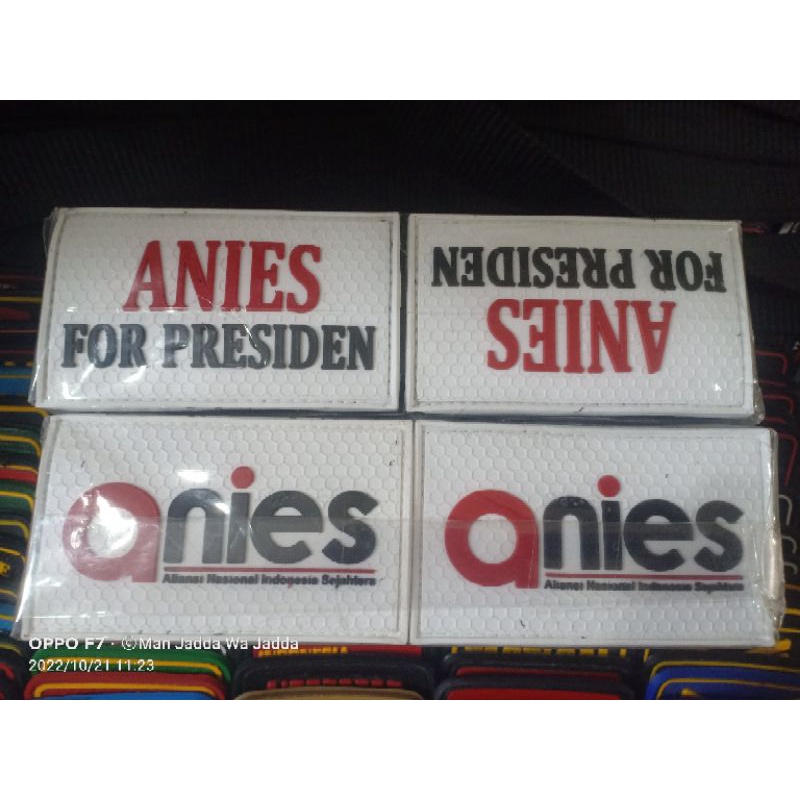 PATCH RUBBER ANIES FOR PRESIDEN 2024 LOGO KARET ANIES FOR PRESIDEN 2024.