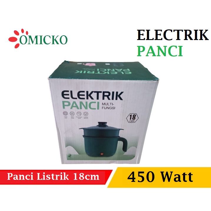 panci listrik / teko electric steamer pot Panci Listrik Omicko 18cm Electrik Panci Multifungsi Anti Lengket