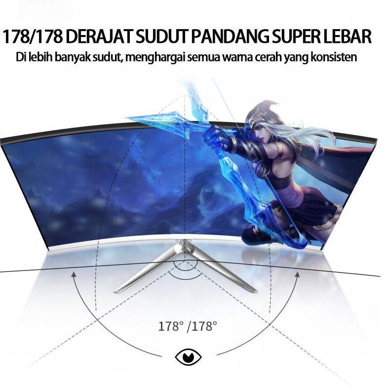 Ready EG8E8 LIVING Monitor gaming melengkung 24 inci Monitor ultra-tipis Full HD 35 Diskon
