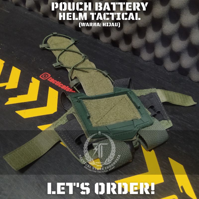 Pouch Battery Helm Tactical Warna HIJAU TSI Series