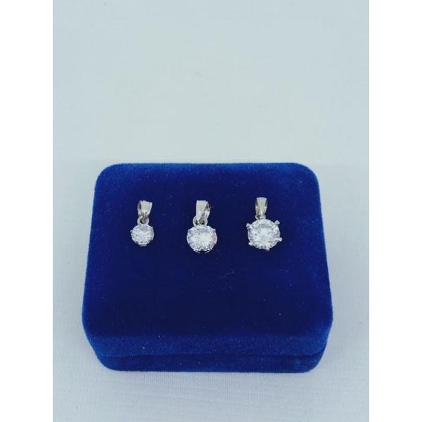 LIONTIN PERAK ASLI SILVER 925 LAPIS EMAS/LIONTIN SOLITAIRE (DESI) MP/ASLI SILVER/FASHION WANITA