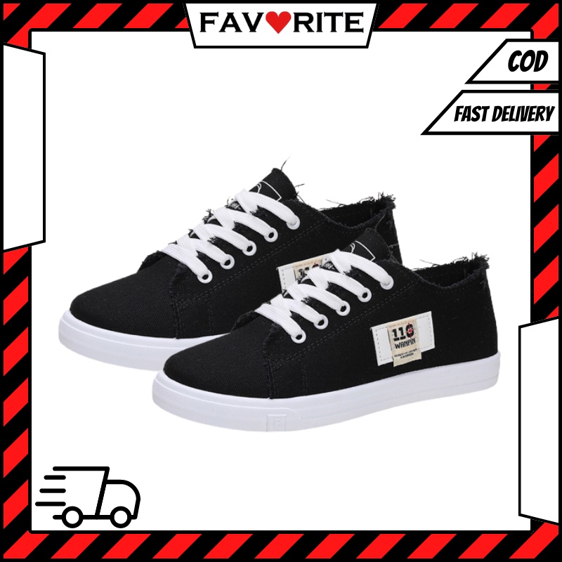 Favorite &quot;FREE BOX&quot; Sepatu Sneakers Wanita Korea Sneakers Kanvas Sepatu Cassual Fashion Stylish Premium Quality Import 9153