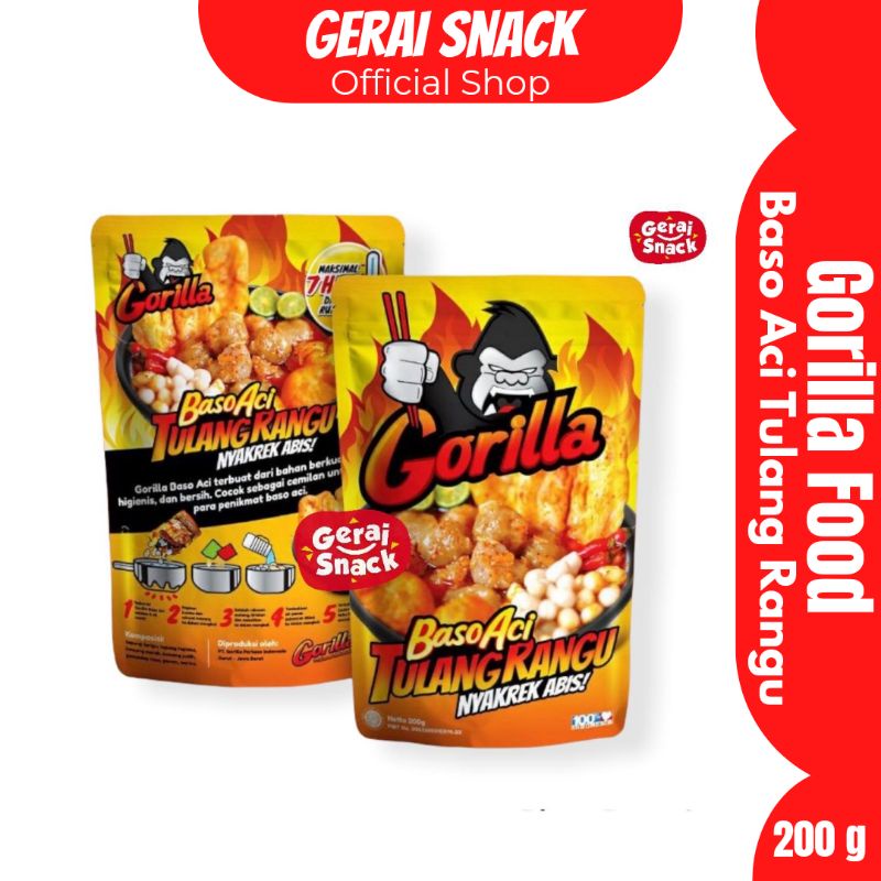 Baso Aci Tulang Rangu Gorilla Premium Pedas Nyakrek Abis Khas Garut 200gr