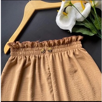 CELANA HW JUMBO CREPE CURLY VARIASI 2 KANCING MODEL STYLISH KEKINIAN