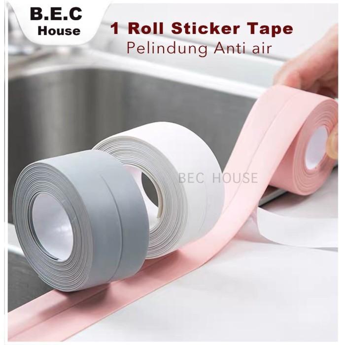 Lem Tape Perekat Sticker Anti Jamur Air Minyak Pvc Wastafel Dapur