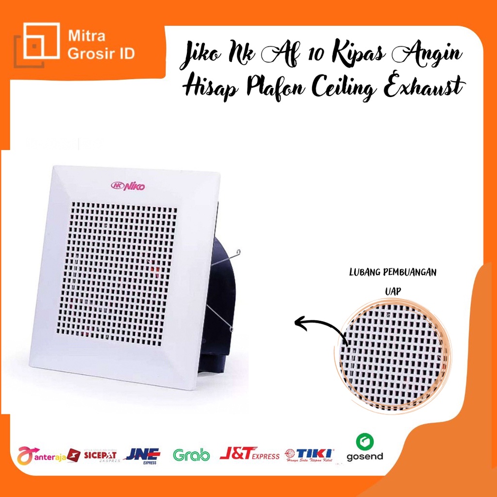 NIKO NK AF10 Kipas Angin Hisap Plafon Ceiling Exhaust Fan 10INCH