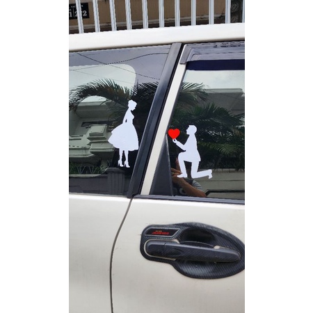 Stiker Kaca Mobil i love you Car Sticker Cutting Vinyl