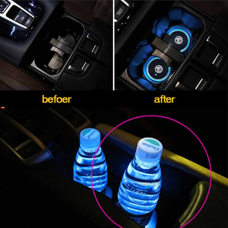 1 / 2 Pcs Lampu Led 7 Warna Dengan Port Charger USB Untuk MG MG6 ZS HS GS 5 Gundam 350