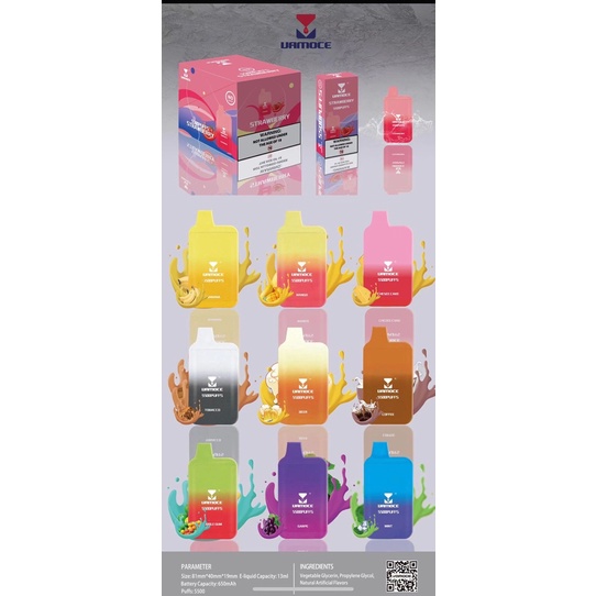 Vamoce Disposable 5500 Puff Sekali Pakai