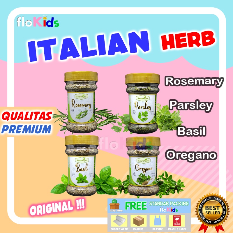 Jual PARSLEY OREGANO BASIL ROSEMARY LEAVES KERING BUBUK Shopee Indonesia