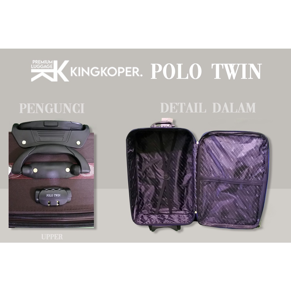 Koper 32 inch Polo twin/koper jumbo/koper besar/koper bagasi/koper kain/koper 2 roda/koper murah