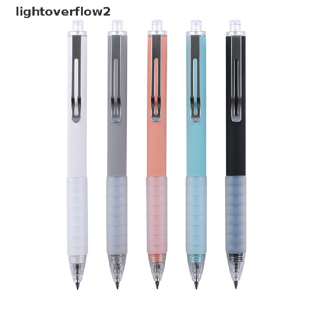 (lightoverflow2) Pulpen Gel 0.5 Warna Hitam Cepat Kering Untuk Pelajar