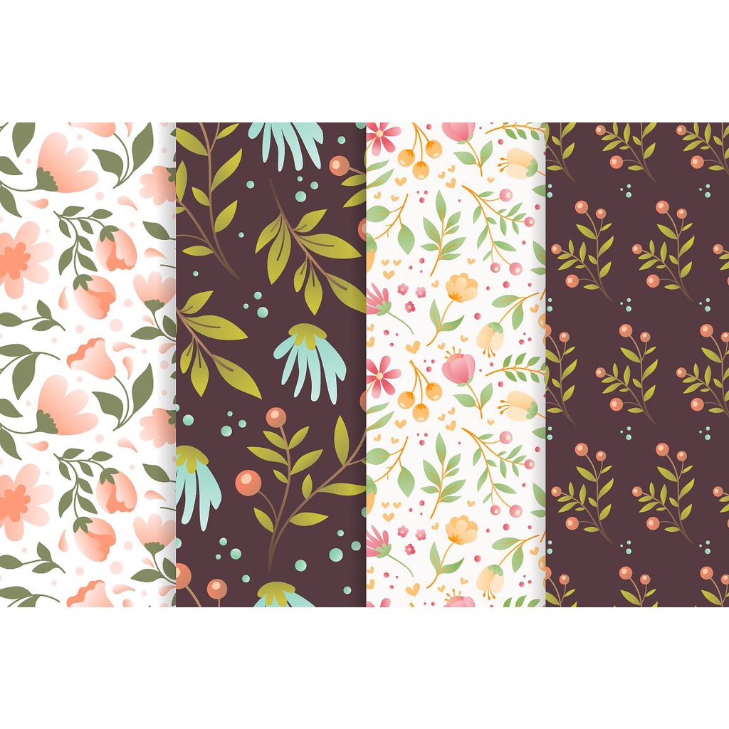 Meadow 50 Vector Seamless Patterns