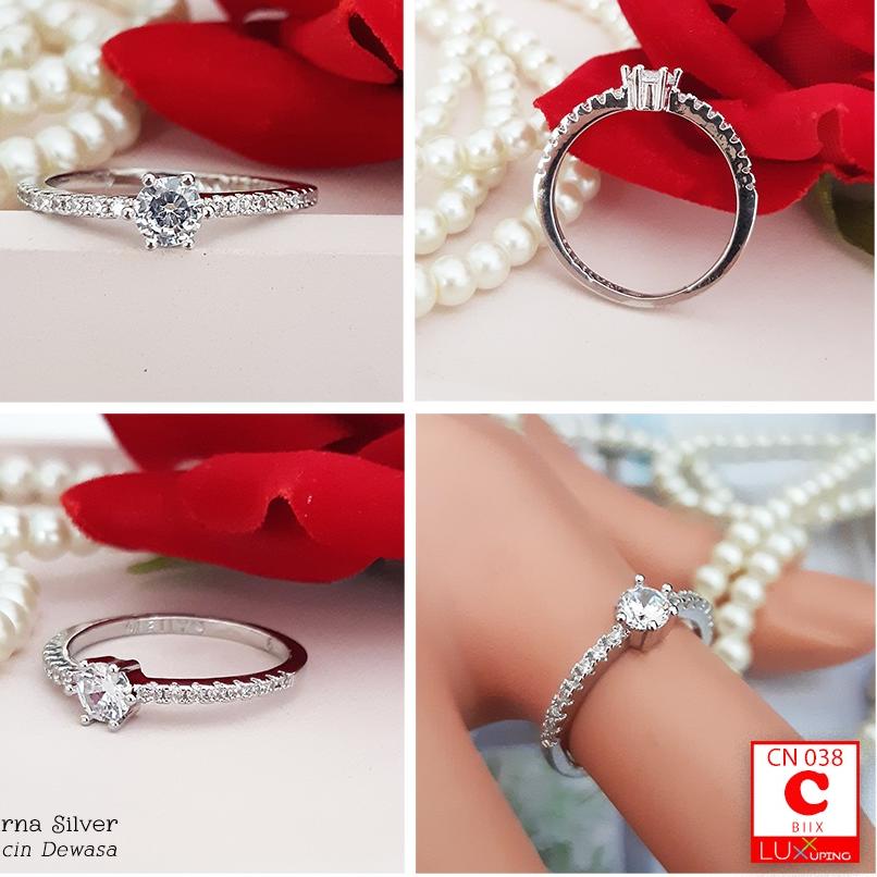 Termurah CN 038 Cincin Jumbo Cincin Wanita Ukuran Besar Big Size Cincin Cantik Perhiasan Imitasi Lap