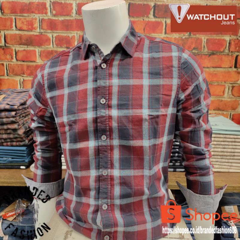WATCHOUT // KEMEJA LENGAN PANJANG JS302270137 MAROON