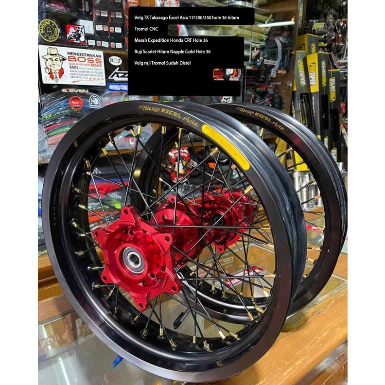 VELGSET SUPERMOTO HONDA CRF 150 L TK TAKASAGO EXCEL ASIA JAPAN