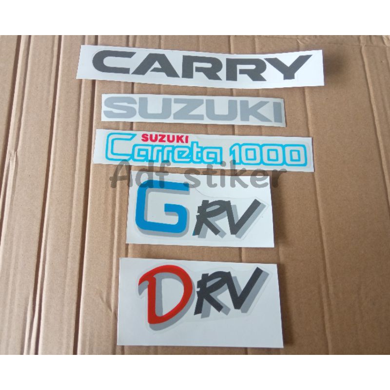 Stiker Tulisan Suzuki Carry Carreta 1000 Grv Drv / stiker pintu Suzuki Carry Carreta drv grv