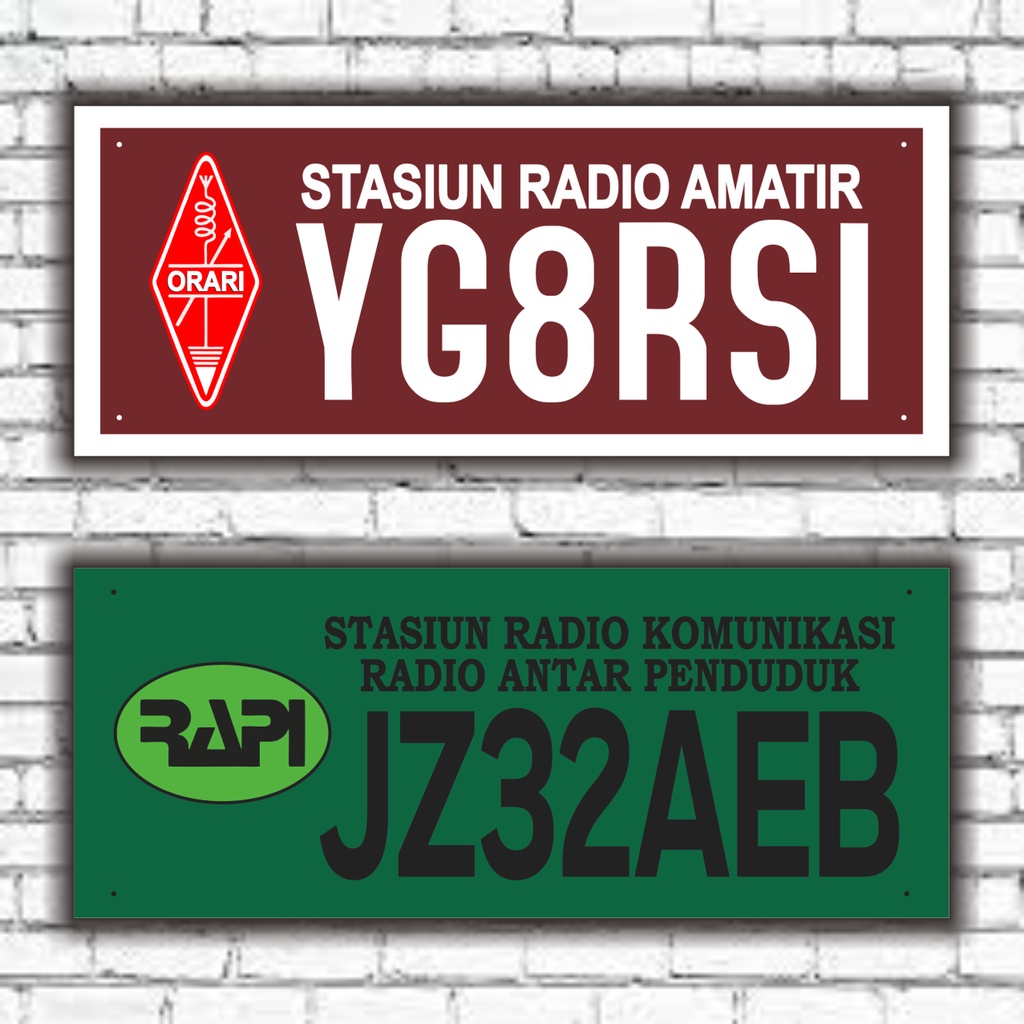 

PAPAN CALLSIGN RAPI/ORARI - AKRILIK - STANDAR PERMEN - 50 x 20 CM