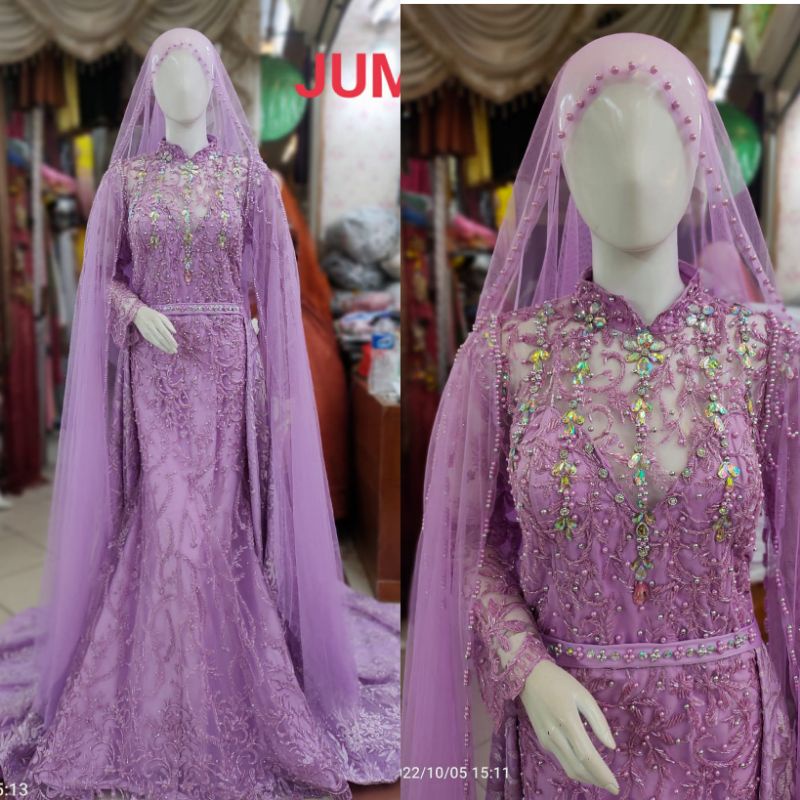 TERBARU GAUN SLIM DUYUNG FULL PAYET JUMBO//GAUN WEDDING