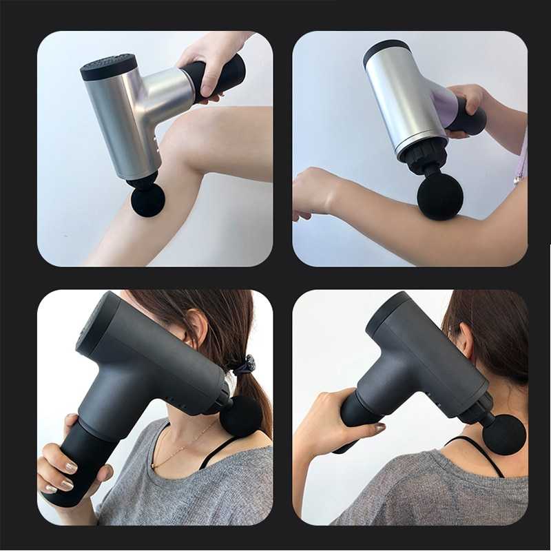 LEHIKO Alat Pijat Elektrik Pundak Punggung Tangan Massage Facial Gun Rechargeable - FH-320 - Black