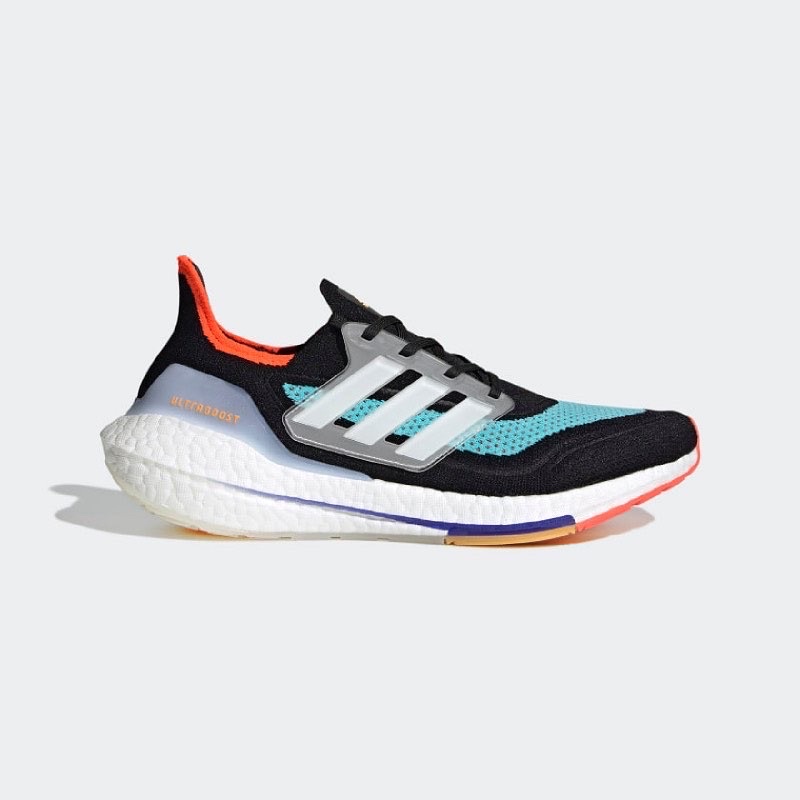 Adidas Ultraboost 21 Shoes Black Pulse Aqua Original