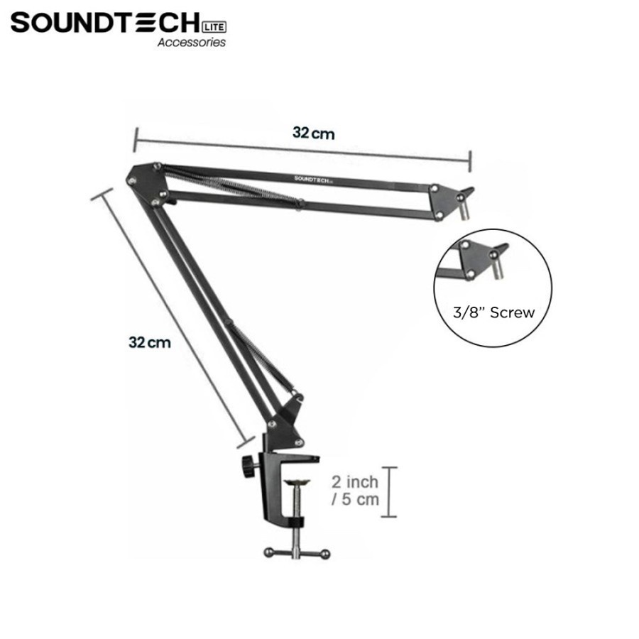 SOUNDTECH Lite Microphone Arm Stand / Bracket Scissor Stands