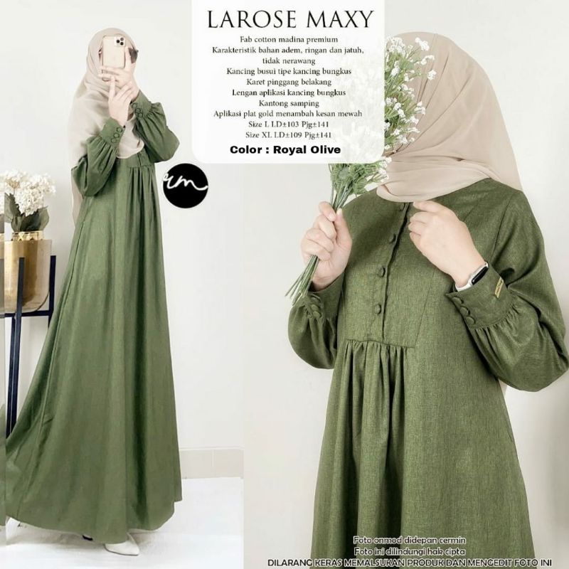 Larose maxy by Ratu Mulabies Katun madina premium