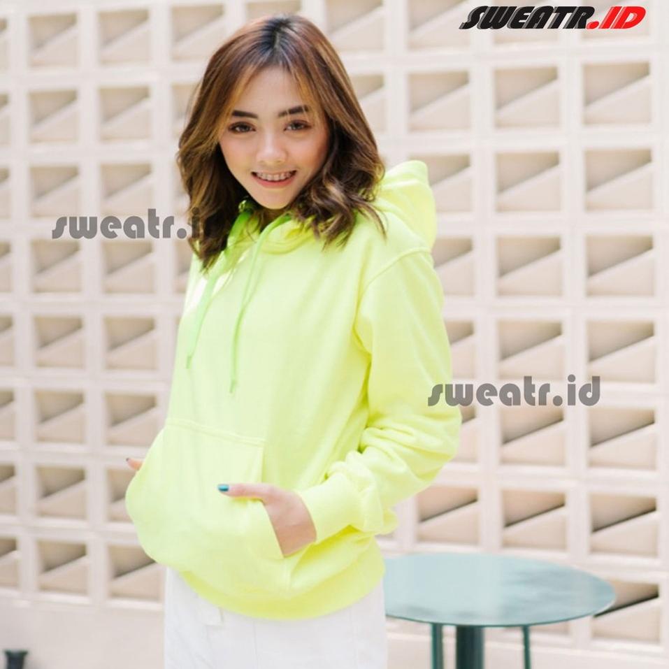 NEW958FTD HOODIENOW - SWEATER JAKET HOODIE JUMPER POLOS HIJAU STABILO UNISEX M - XXL / JUMPER HIJAU 