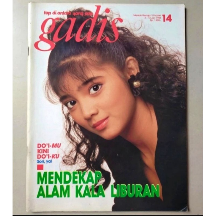 Majalah Gadis no.14Terbitan 2 Juni 1988 Bintang Sampul : Ismi Pemenang III Gadis Sampul 1988