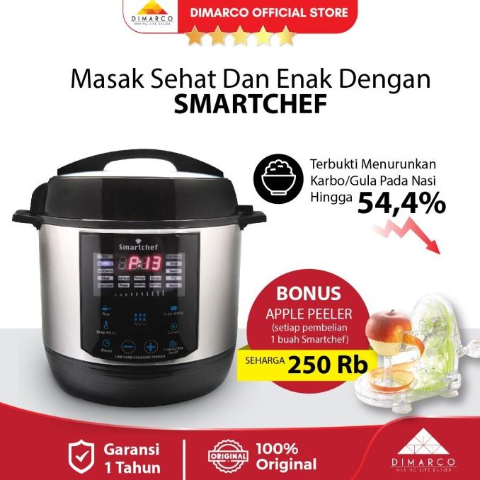 Smart Chef Low Carbo Rice Cooker Pressure Cooker Listrik Garansi Resmi