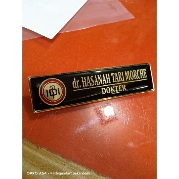 Name Tag Dokter - Papan Nama Dokter - Logo IDI