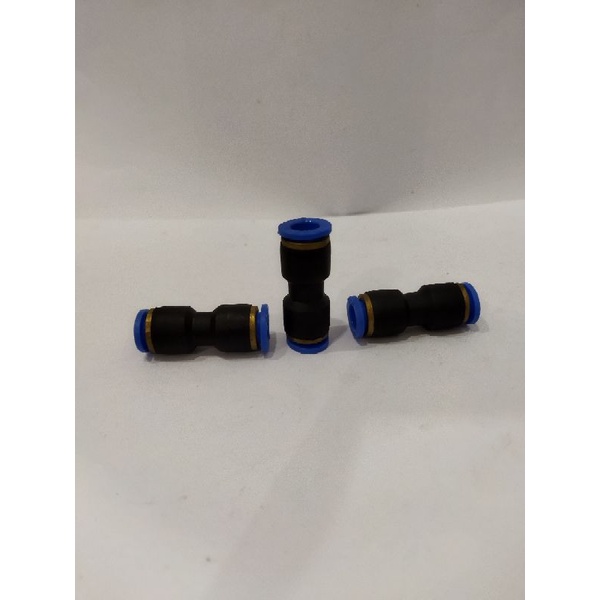 fitting selang pneumatic SAC 8mm to 8mm/hose pneumatic fitting/socket selang pneumatic