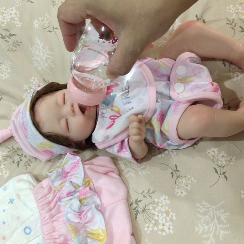 Spesial Edisi Boneka Bayi Reborn Baby Alive Full Silikon Padat Minum Pipis Mandi 36cm Boy Girl