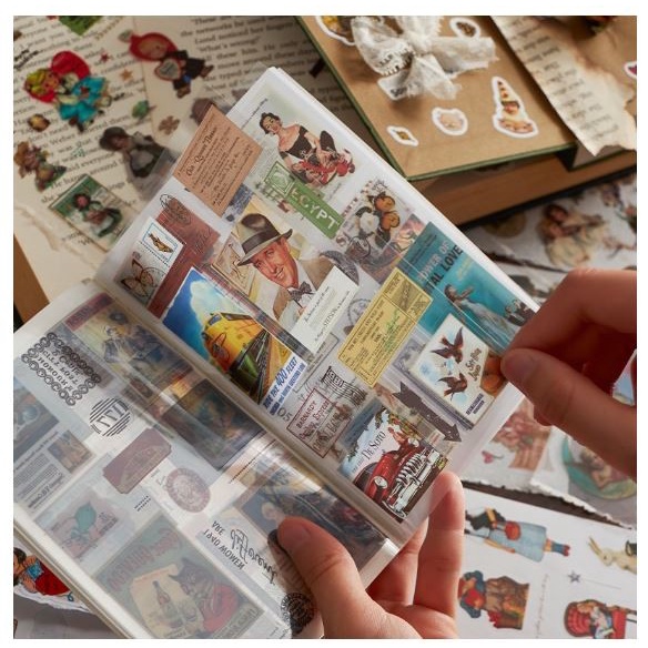 Book Stickers Packs - Vintage PET Stickers (20sheets)
