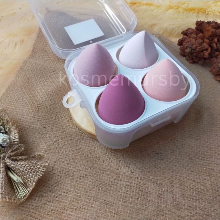 Make Up Spons Beauty Blender ANGOLA 1 Box Isi 4 Pcs IMPORT BEST QUALITY