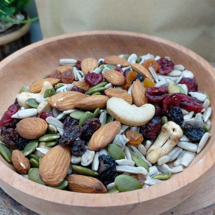 

code5l5Kz--Prodex Trail Mix 1kg - Kacang, Biji-Bijian, Buah Kering - Dried Food, Snack, Healthy, Diet, Cemilan