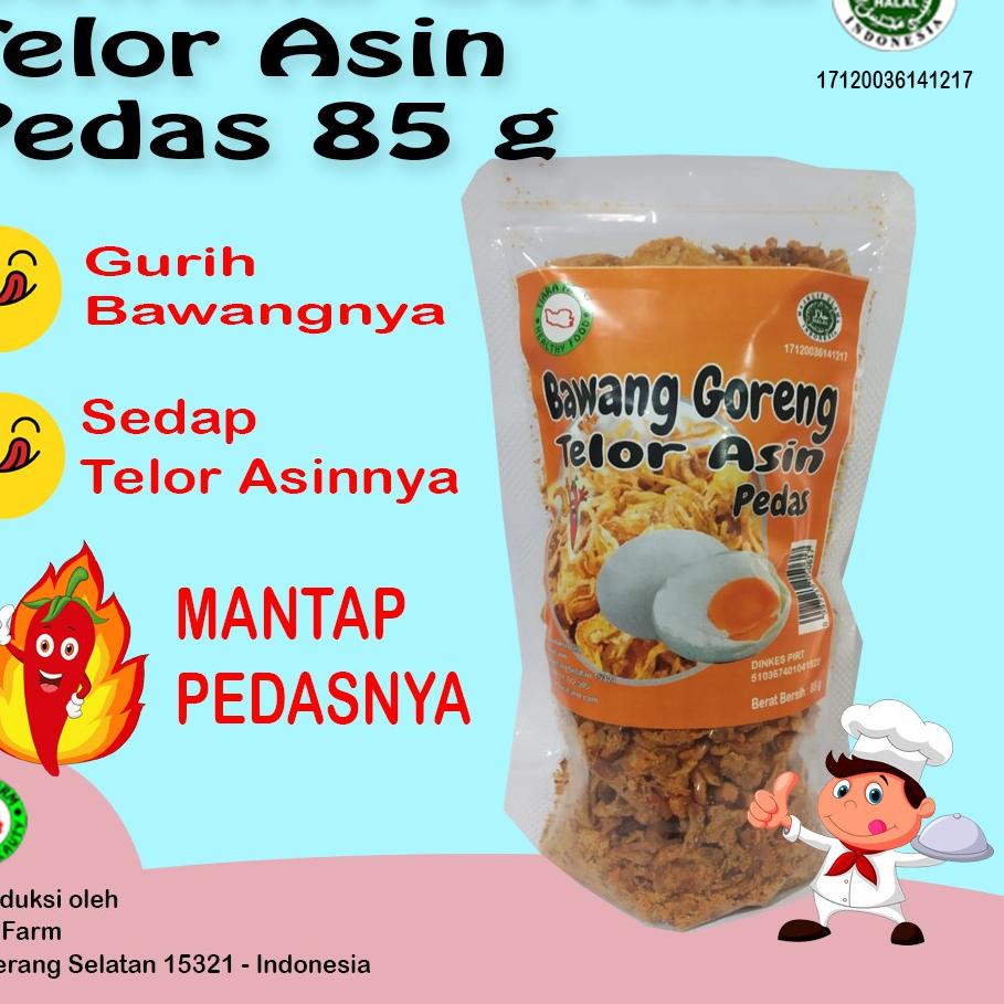 

Semangat Abis--Tiara Farm - Bawang Goreng Telur Asin Pedas - 85 g