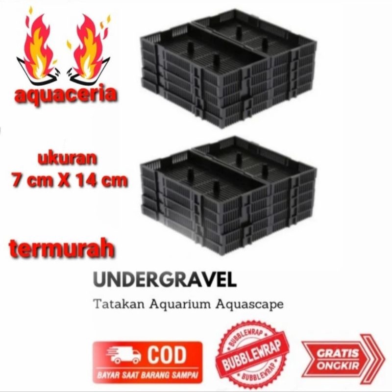 Tatakan Undergravel tatakan filter dasar Aquarium aquascape tatakan filter bawah