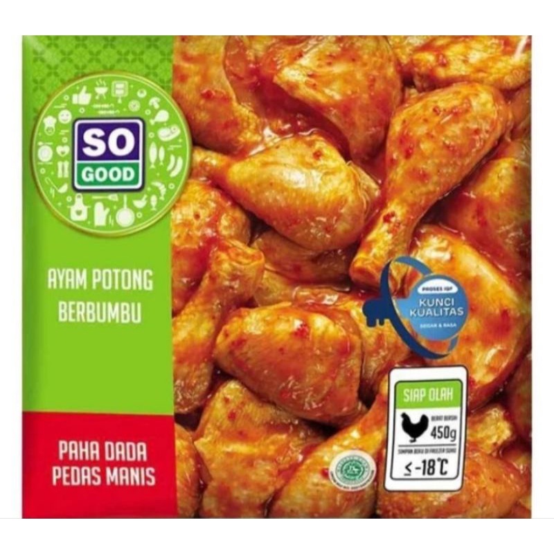 

So Good Ayam Potong Paha Dada Pedas Manis 450Gr