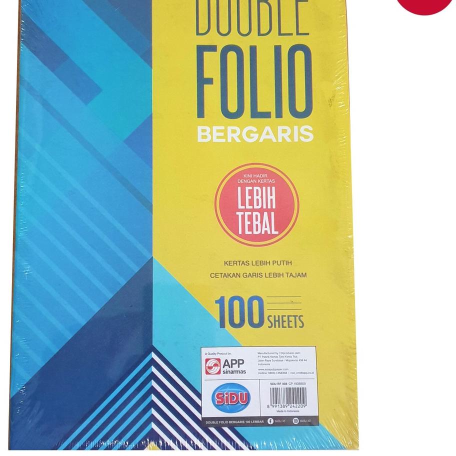 

READY ✅Kertas Double Folio/F4 Bergaris Sinar Dunia/Sidu 100 Sheets/Lembar|SQ7