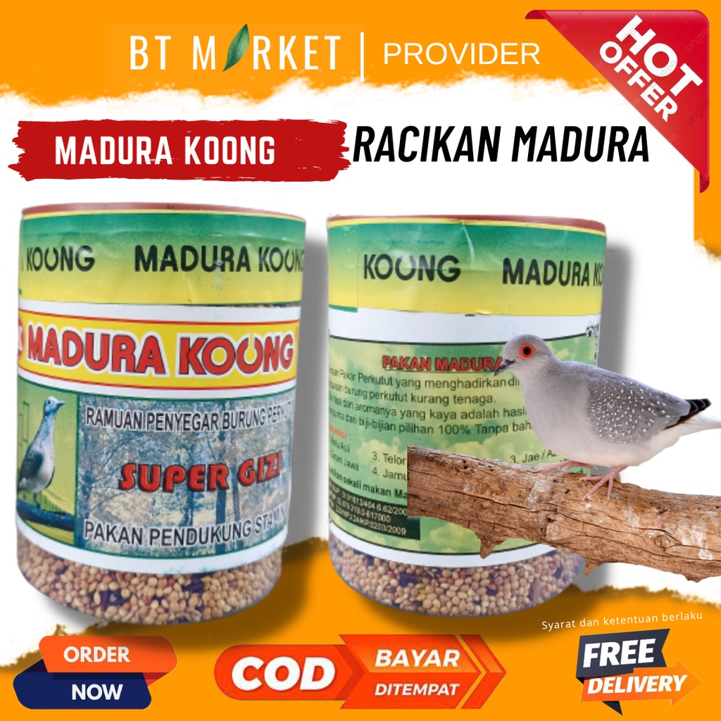 PAKAN BURUNG PERKUTUT MADURA KOONG  HARIAN RACIKAN MADURA ASLI MAKANAN PERKUTUT BANGKOK BIJI MILET