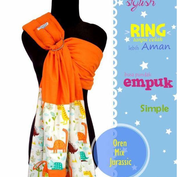 Gendongan Ring Sling Baby Al - Motif Jurassic  - Gendongan Bayi