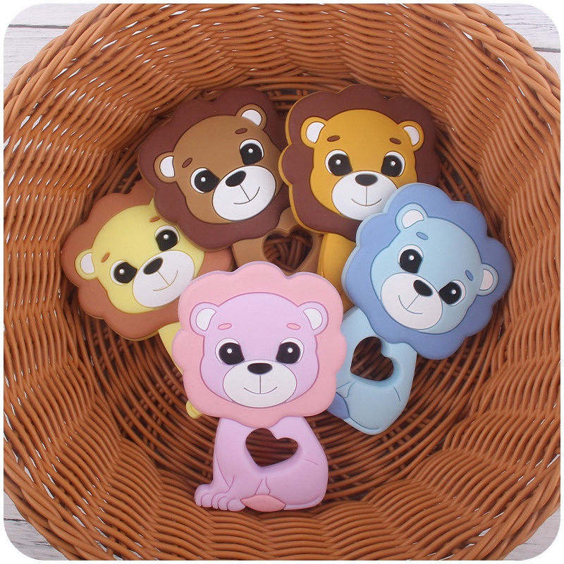 TC 7 LION | TEETHER BABY MODEL LION | GIGITAN BAYI TEETHER BENTUK LION | MAINAN GIGITAN BAYI SILICONE BPA FREE | RUZAIN MALL