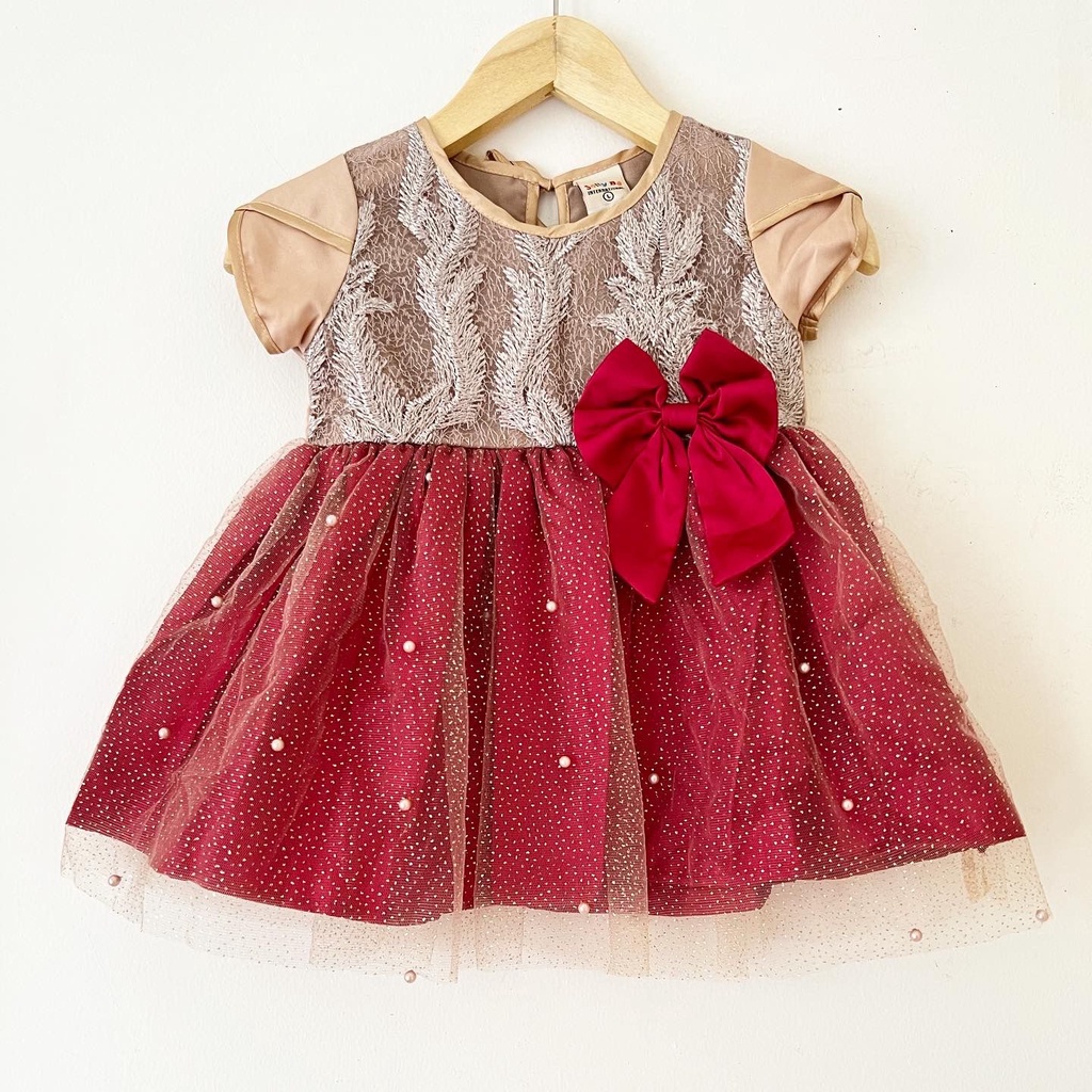 Dress Pesta Kondangan Ulang Tahun Mewah Lucu Bayi Anak Perempuan Cewek Terlaris Kode J  Babeebabyshop