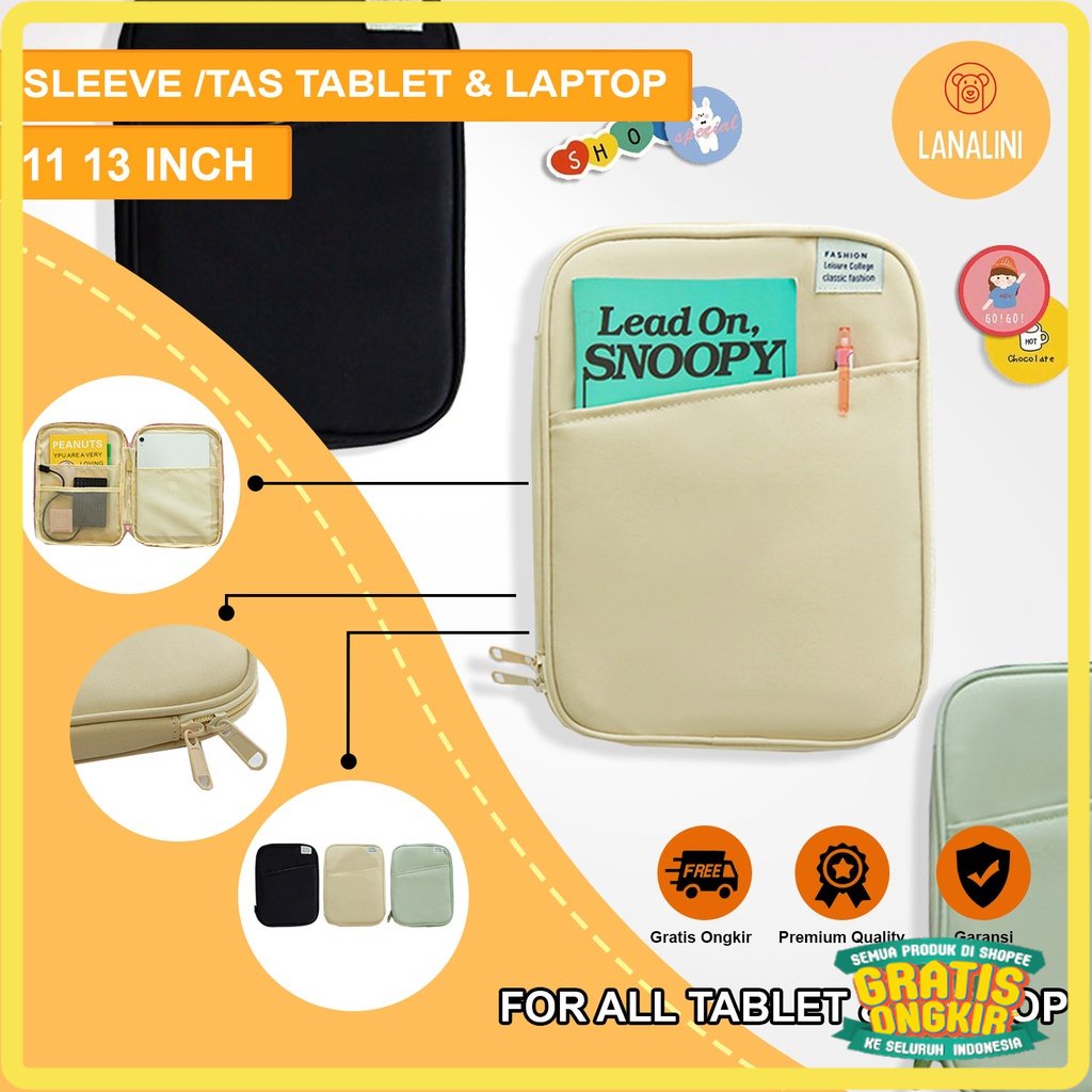 IMPORT TERBARU MURAH ORIGINAL CANTIK BUAT WANITA / Sleeve Pouch Sarung Tas Bag Case Ipad Tab Tablet 